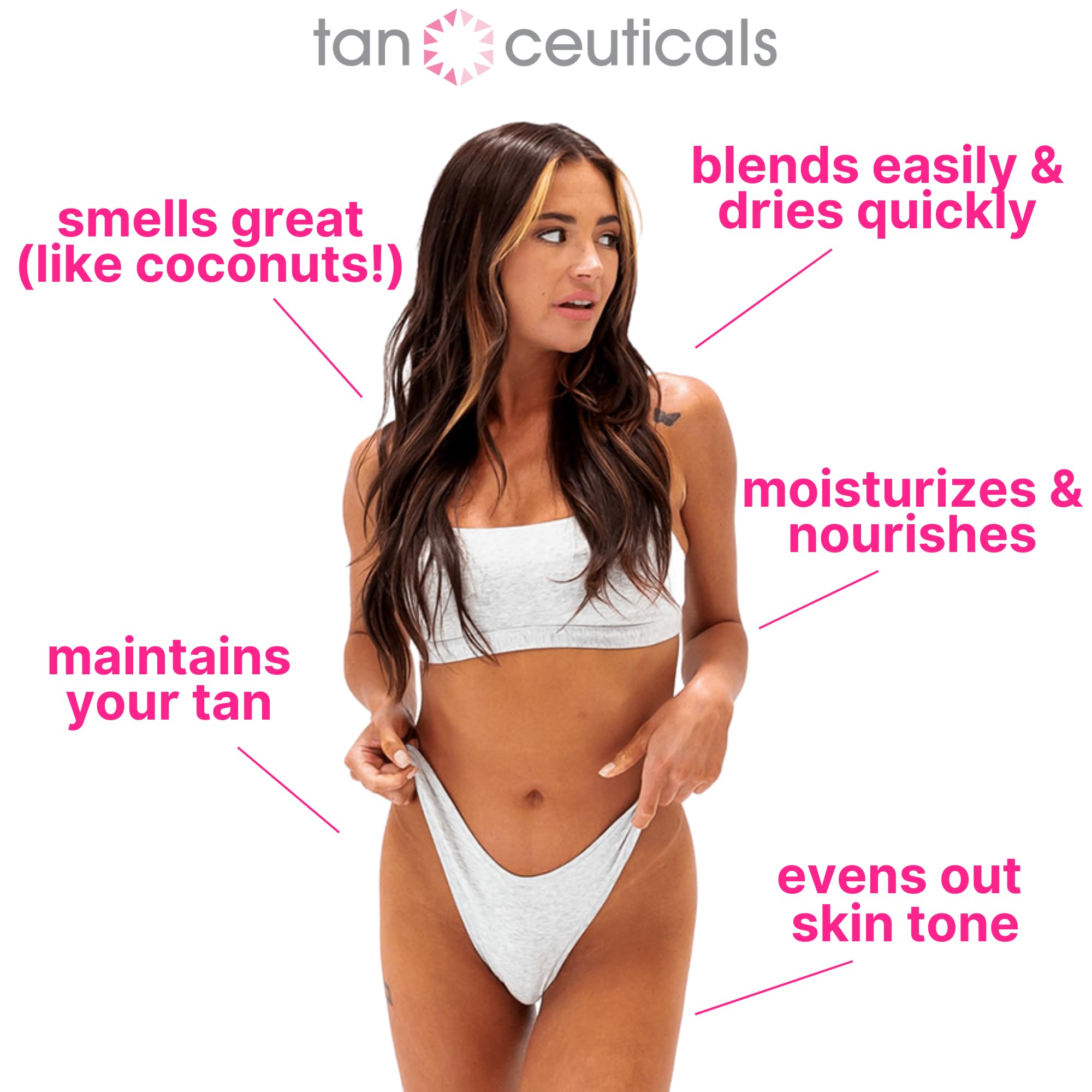 Tanceuticals Everyday Tan Extender Lotion – Nourish Skin & Maintain Even Color | Coconut Scent, 8 oz
