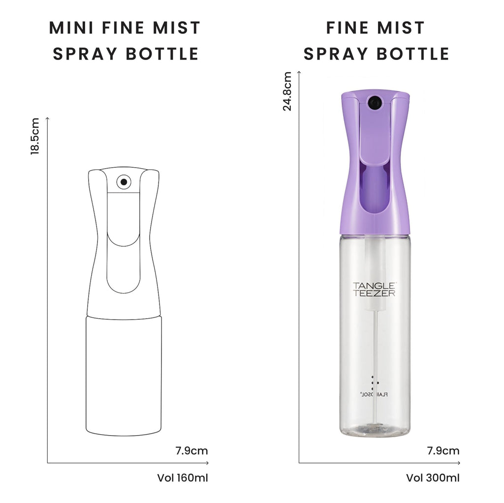 Tangle Teezer Fine Mist Bottle – Refillable Continuous Spray for Detangling & Styling (10.1 oz, Lilac)