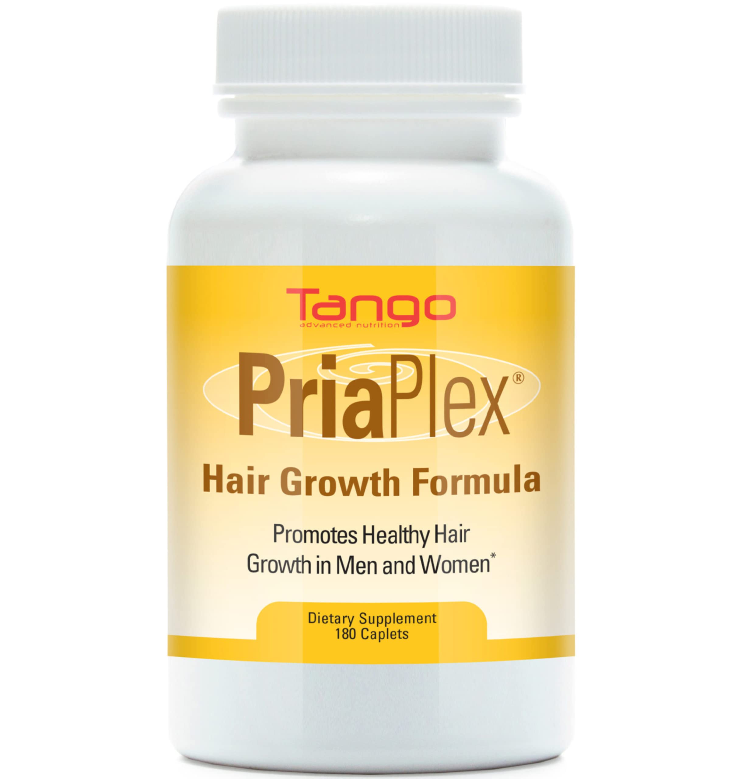 PriaPlex Natural Hair Growth Supplement for Men & Women | Tango, 180 Caplets