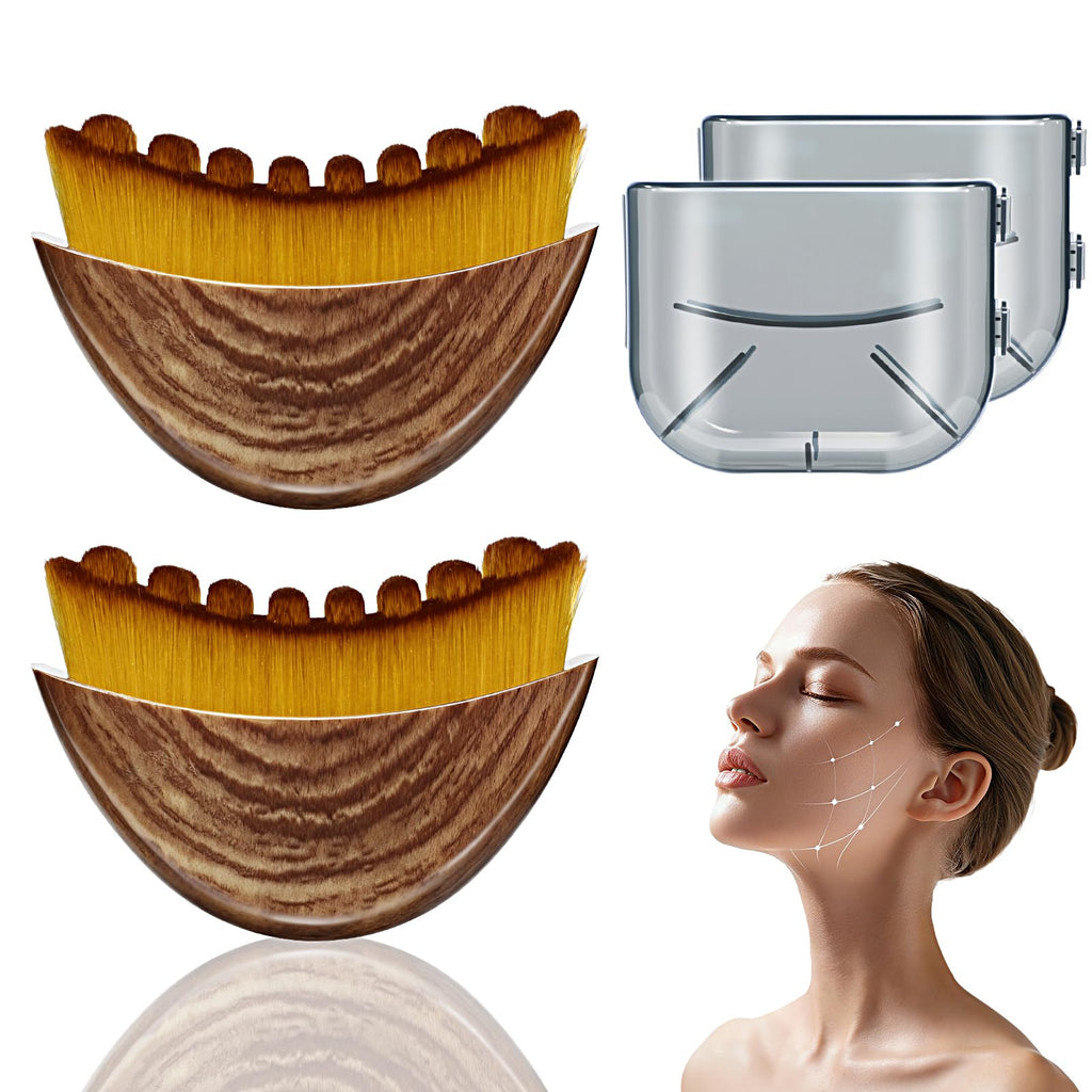 Tankitial Lymphatic Contour Face Brush – Soft Bristles for Sculpting, Detox Massage & Absorption
