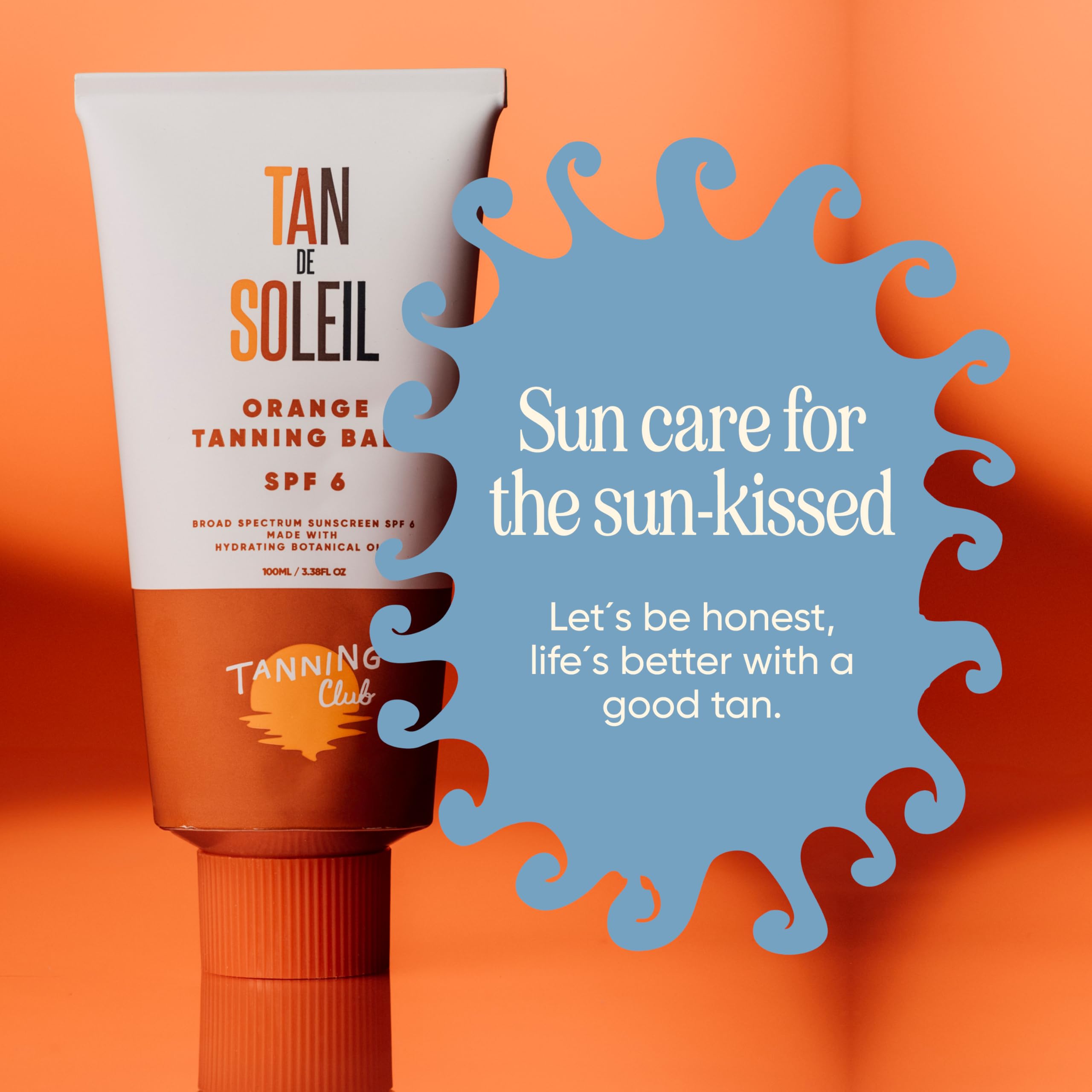 Tanning Club Tan De Soleil Orange Gel SPF 6 – Hydrating Tanning Lotion for a Sun-Kissed Glow – 100ml