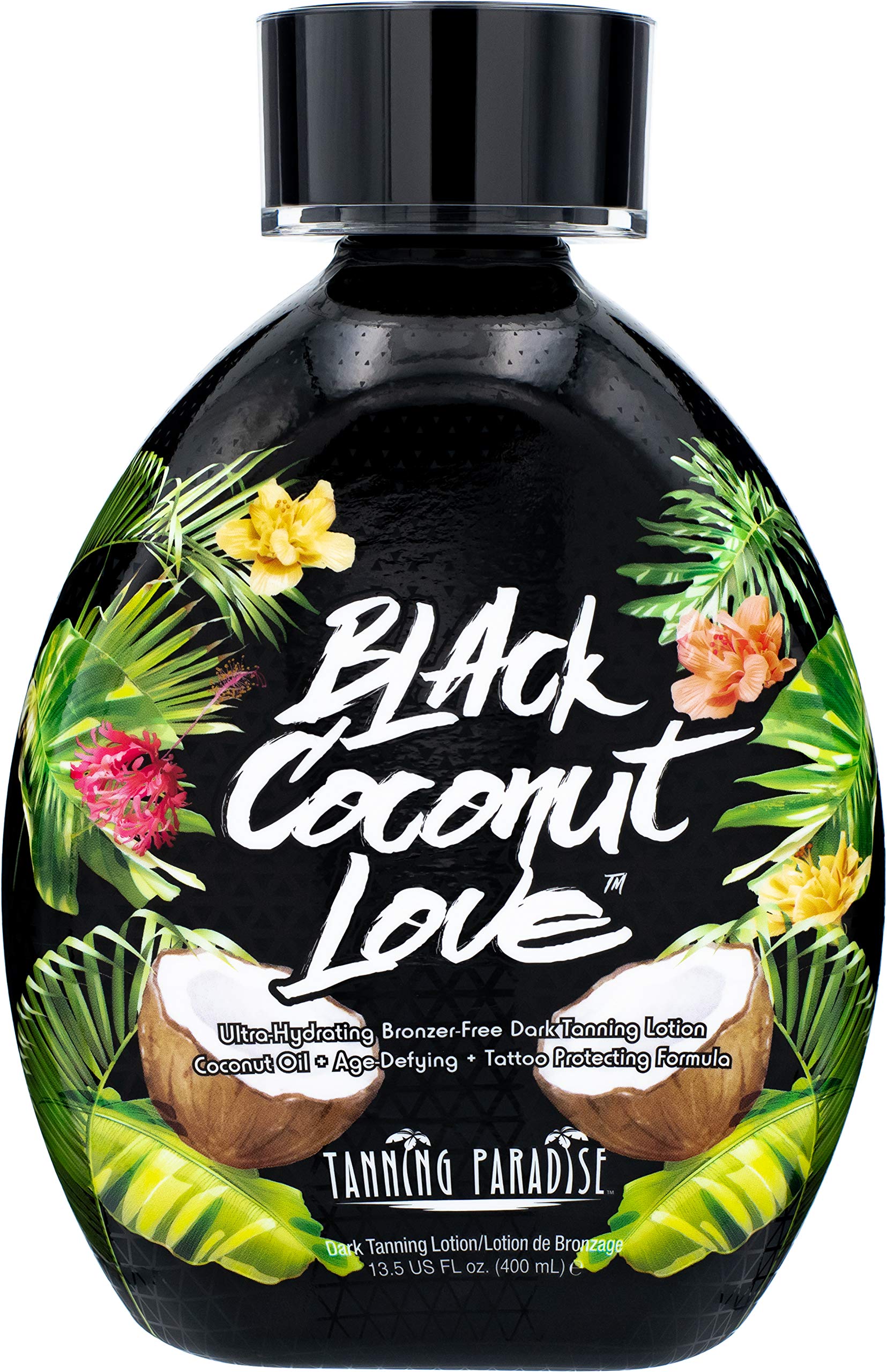 Tanning Paradise Black Coconut Love Lotion – Ultra Hydrating Dark Tan, 13.5oz