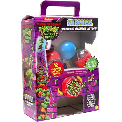TMNT Surprise Vending Machine Activity by Tara Toys — 25-Piece Kids Toy Set, Ages 3+
