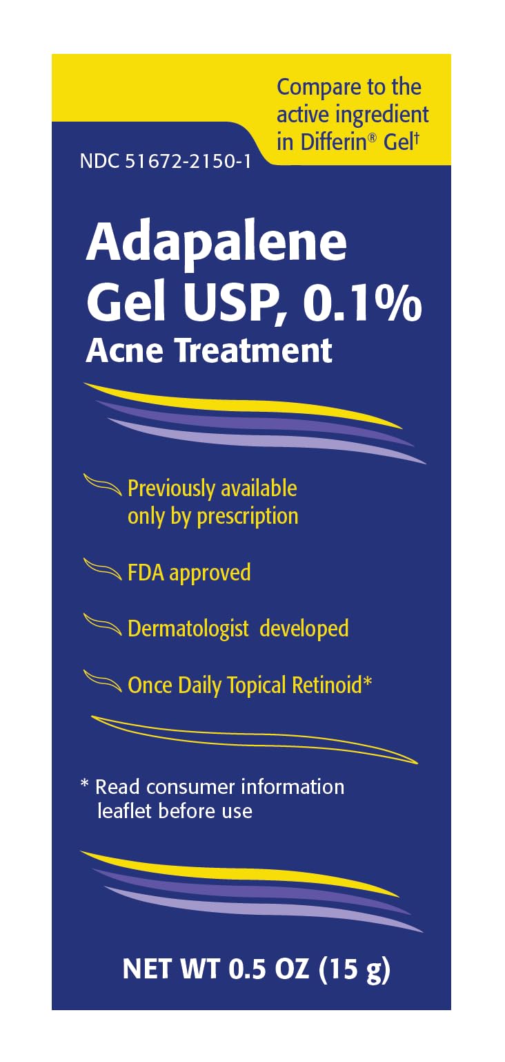 TARO Adapalene 0.1% USP Gel – Paraben-Free Acne Treatment for Sensitive Skin (Prescription-Strength)