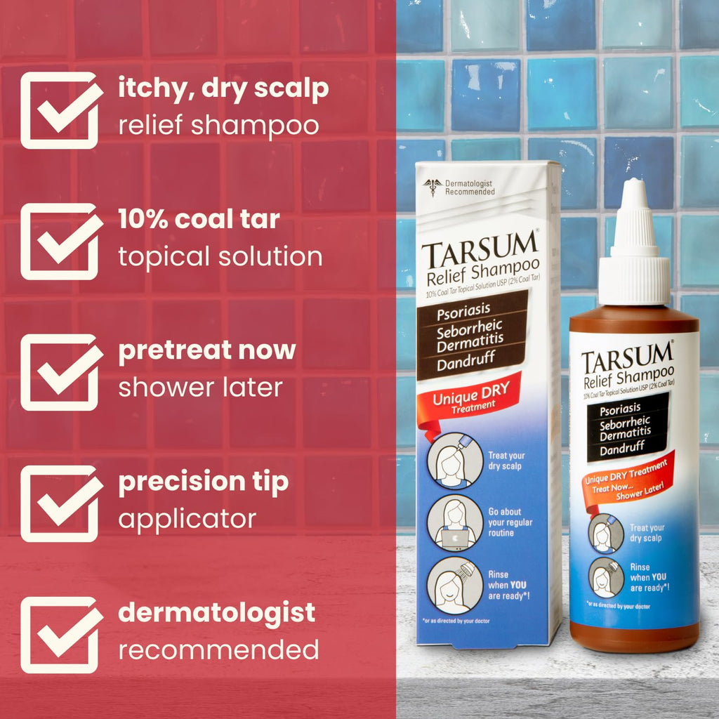 Tarsum Extra Strength Psoriasis Shampoo – Coal Tar Scalp Care for Flaky, Itchy Scalp (4 oz)