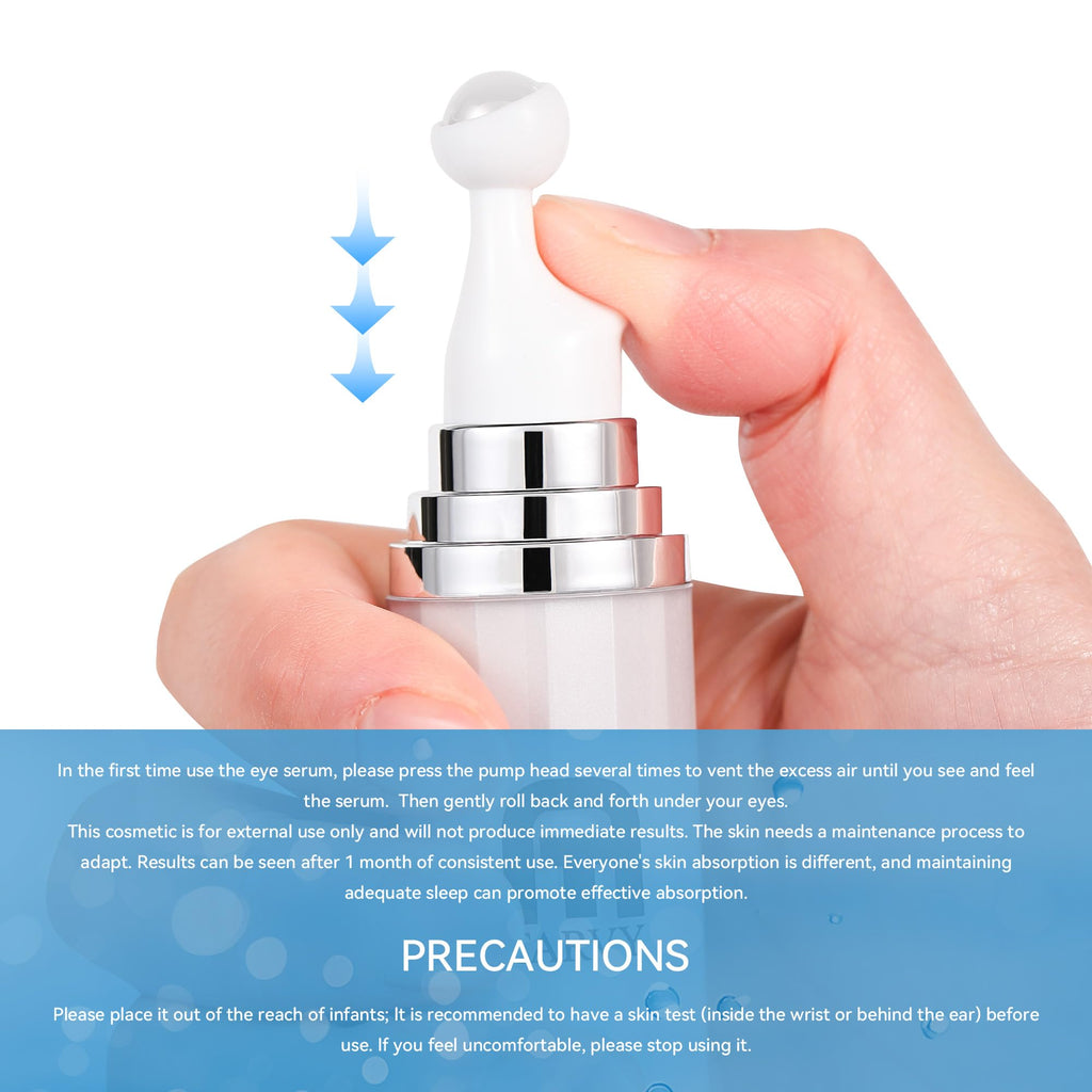 Tarvy Eye Serum 8% Caffeine with 360° Massage Ball – Under Eye Care