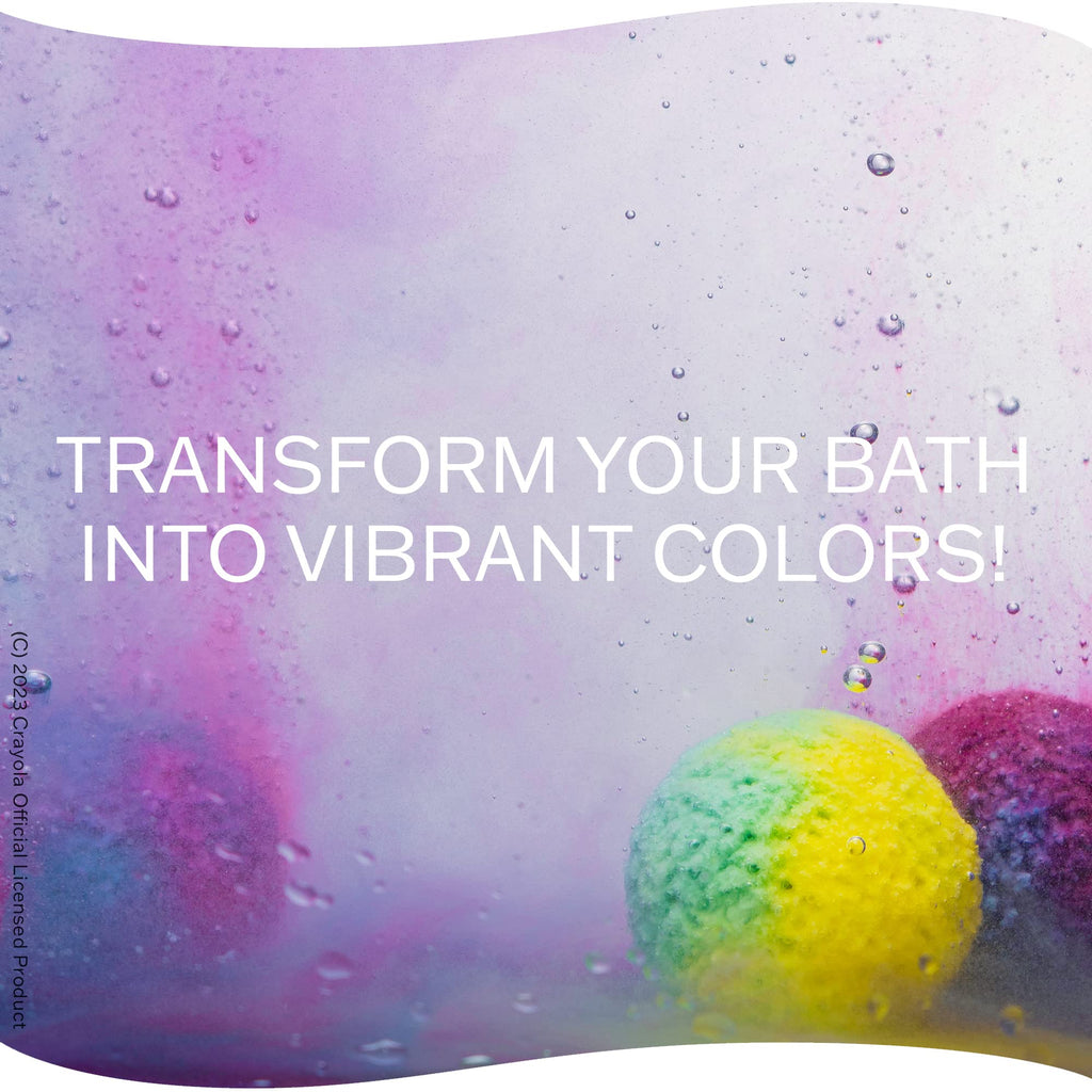 Taste Beauty Crayola Colorful Scented Bath Bombs for Kids – Non-Toxic, Color-Your-Bath Fizzies (Pack of 2)