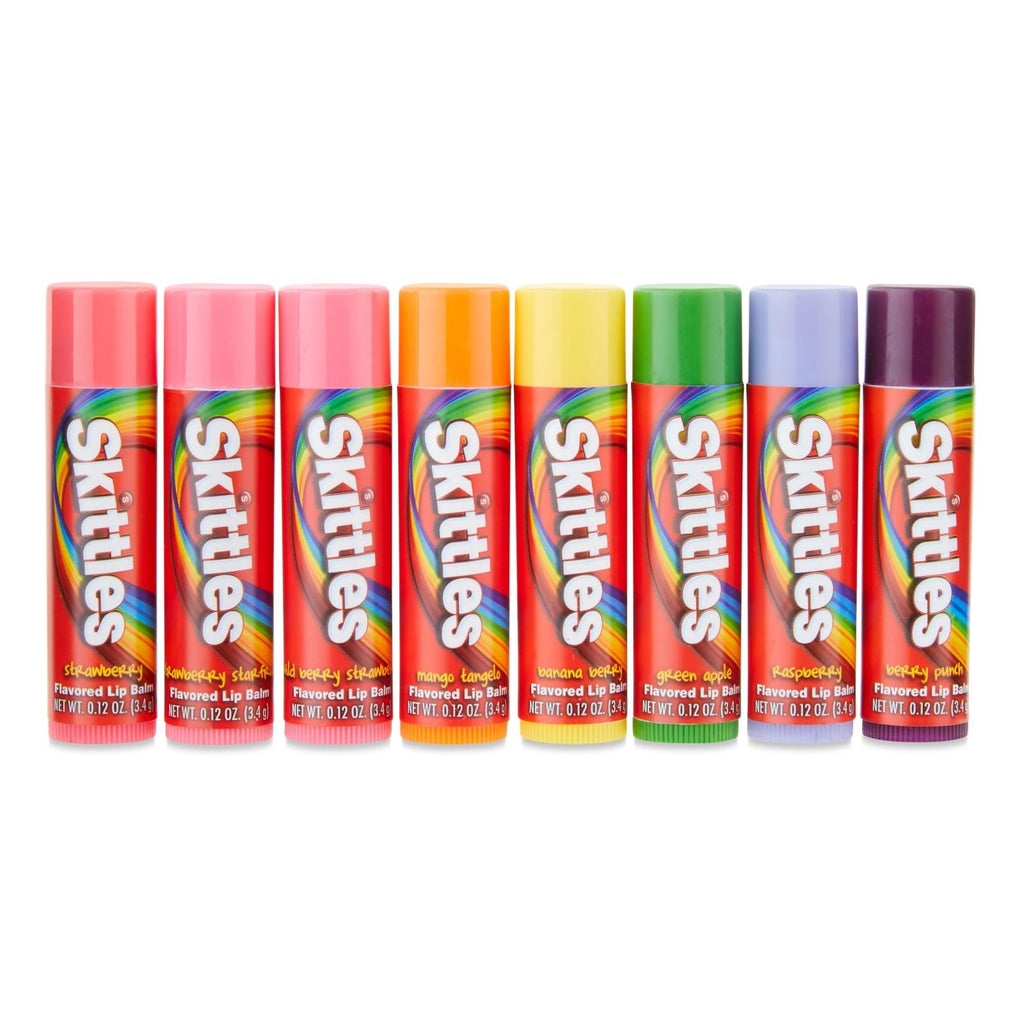 Taste Beauty Skittle Lip Balms – 8-Count Christmas Stocking Stuffers Pack
