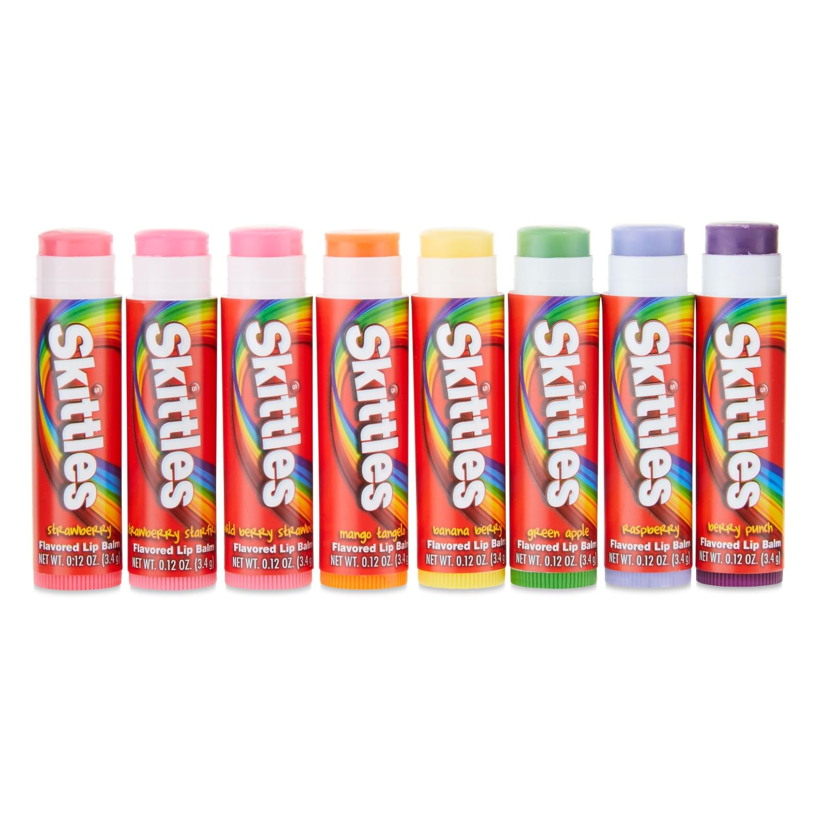 Taste Beauty Skittle Lip Balms – 8-Count Christmas Stocking Stuffers Pack