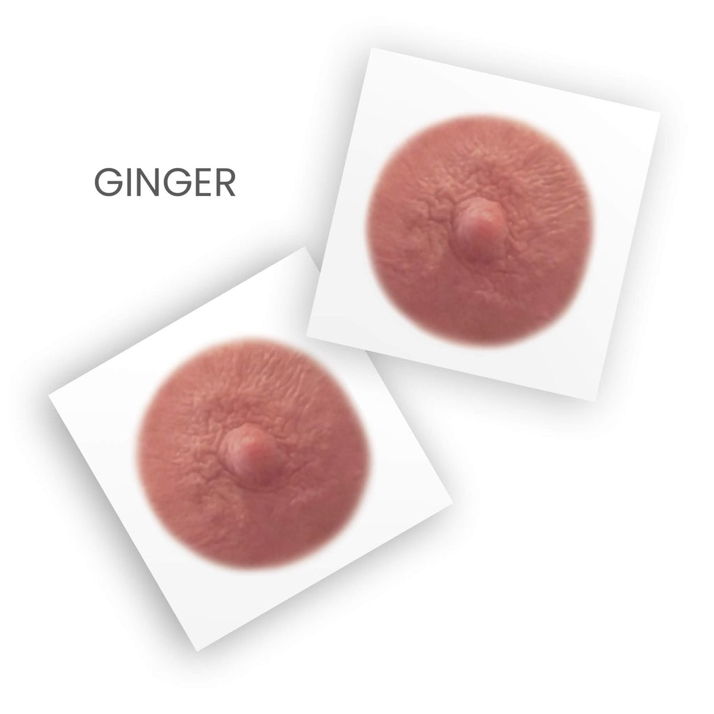 TataTattoos Ginger Large Nipple & Areola Tattoos – Realistic Temporary (Pack of 10)