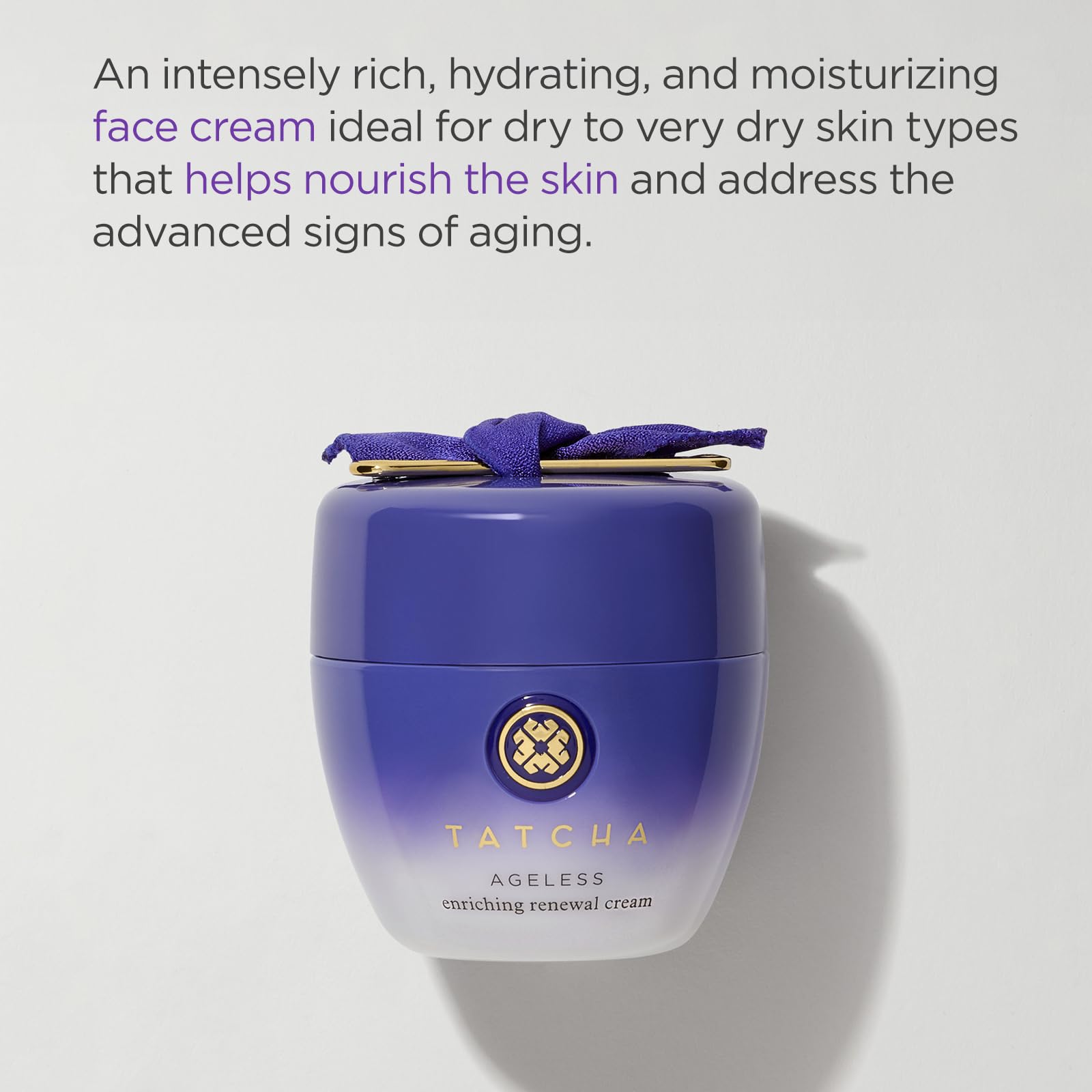 TATCHA Ageless Enriching Renewal Cream | Deep Hydration for Firmer Skin | 55 ml
