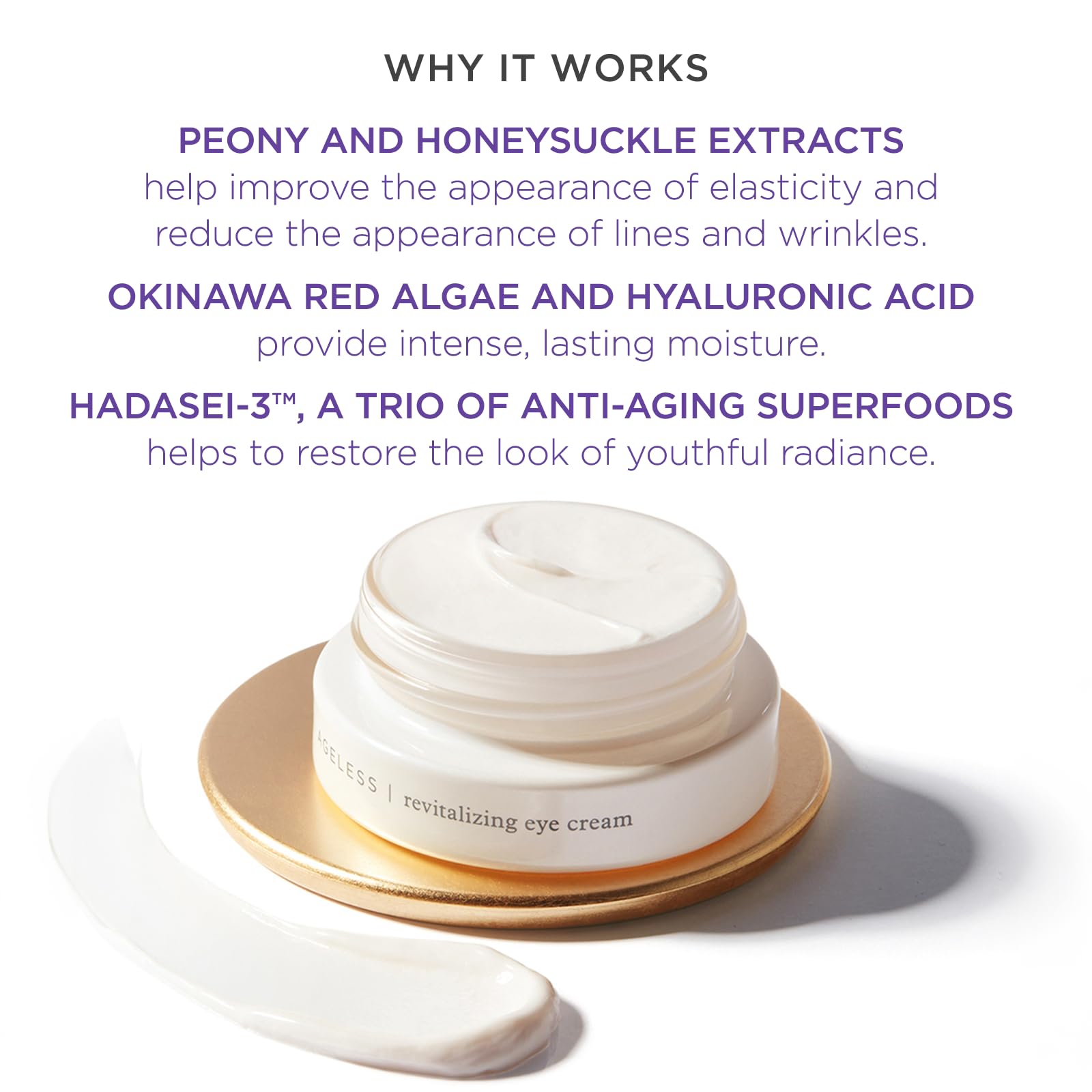 TATCHA Ageless Revitalizing Eye Cream | Cruelty-Free 15 ml / 0.5 oz | Reduce Fine Lines, Dark Circles & Puffiness