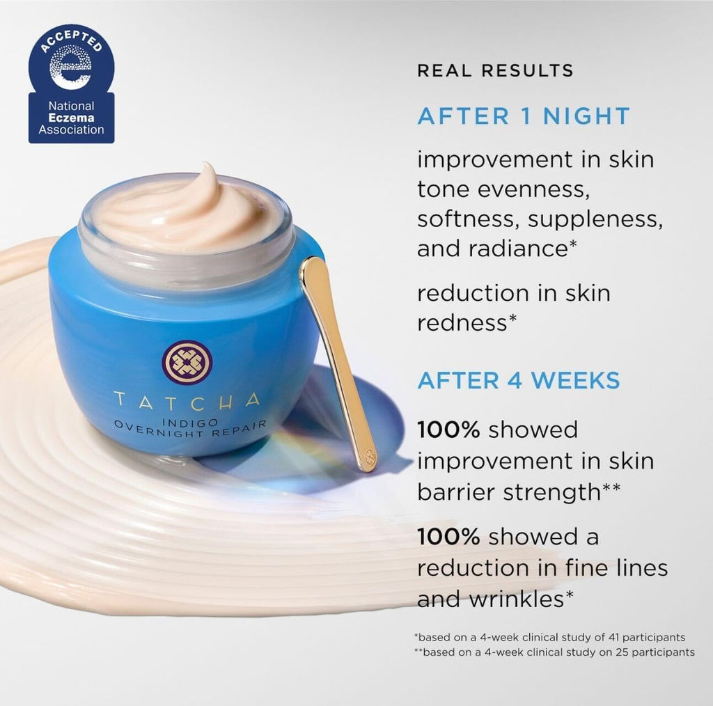 TATCHA AM + PM Moisture Duo — Dewy Skin Cream & Indigo Overnight Repair Serum ($164 Value)