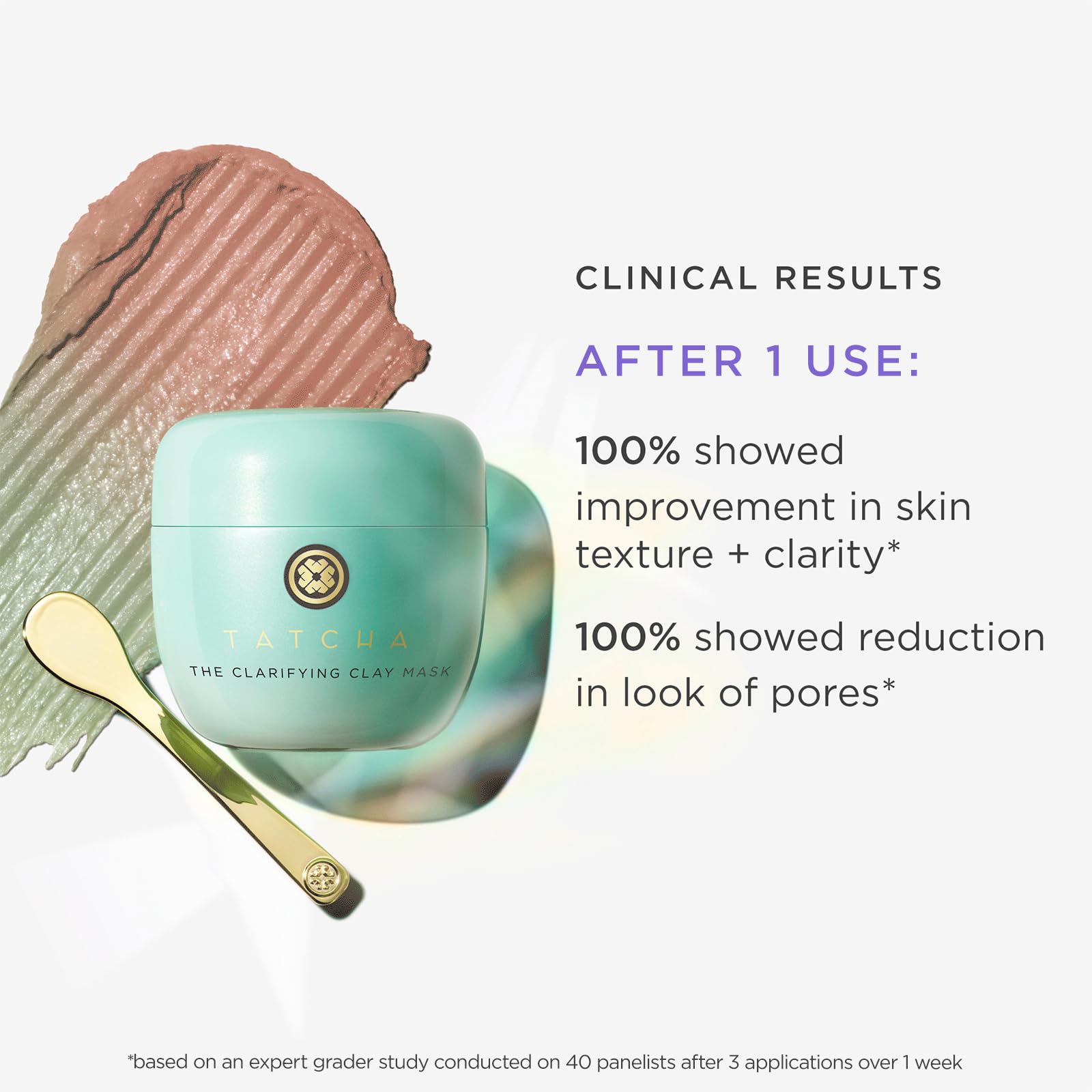 TATCHA The Clarifying Clay Mask | Warming Pore-Purifying Exfoliator, 50 ml