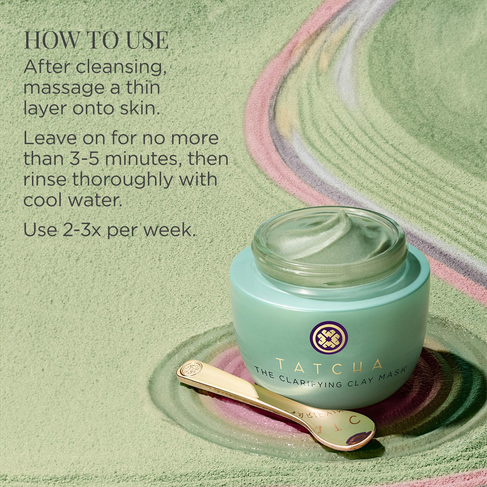 TATCHA The Clarifying Clay Mask | Warming Pore-Purifying Exfoliator, 50 ml