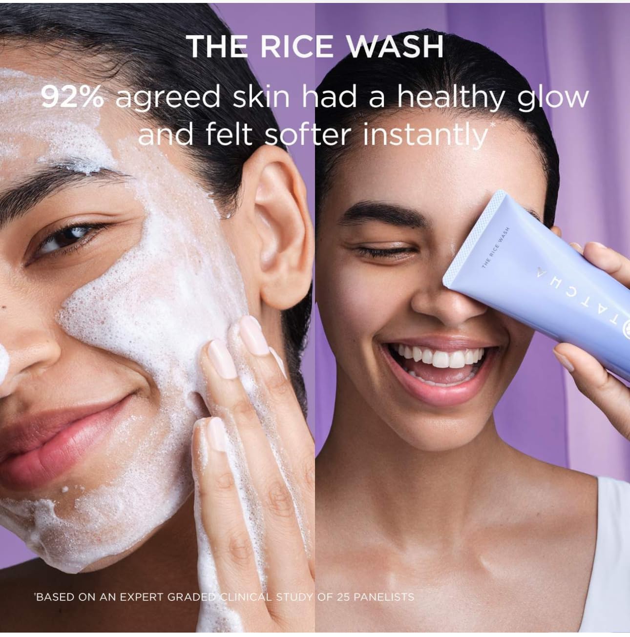 Tatcha Dewy Skin & Lips Hydrating Ritual Set — Travel Rice Wash, Full-Size Dewy Skin Cream, Wisteria Lip Mask ($119 Value)