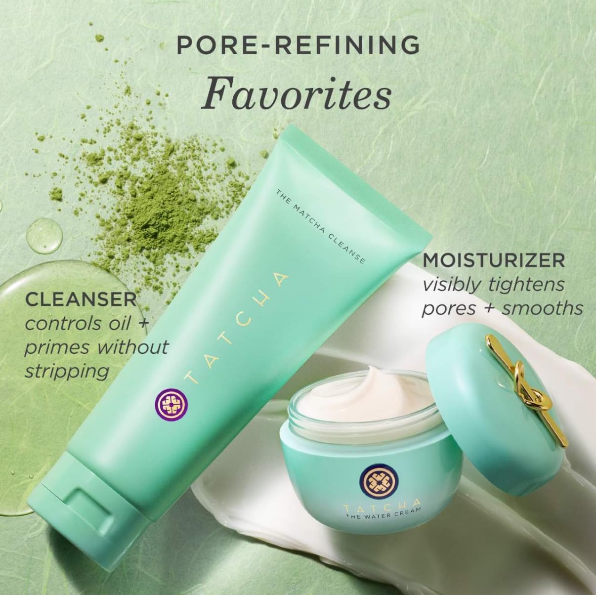 TATCHA The Jumbo Water Cream | Oil-Free Hydration & Pore Refining Moisturizer 75 ml