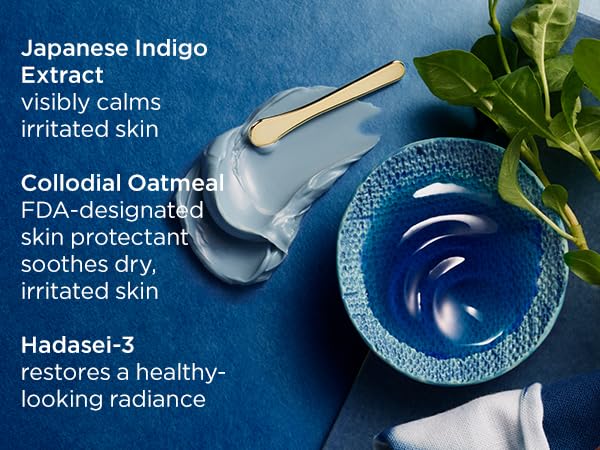 TATCHA Indigo Calming Cream | Fragrance-Free Face Moisturizer for Redness & Hydration | 50ml