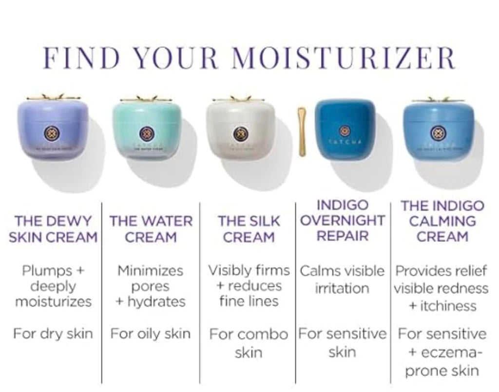 TATCHA Indigo Calming Cream | Fragrance-Free Face Moisturizer for Redness & Hydration | 50ml