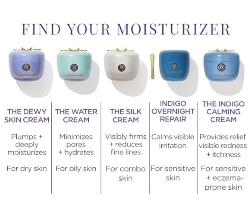 TATCHA Indigo Calming Cream | Fragrance-Free Face Moisturizer for Redness & Hydration | 50ml