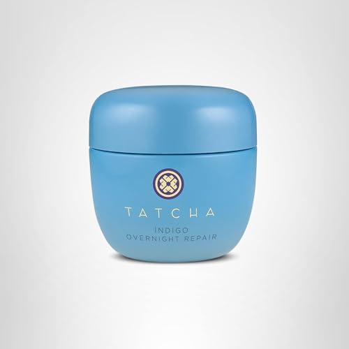 TATCHA Indigo Overnight Repair – Fragrance-Free Night Cream & Serum Treatment, 50 ml / 1.7 oz