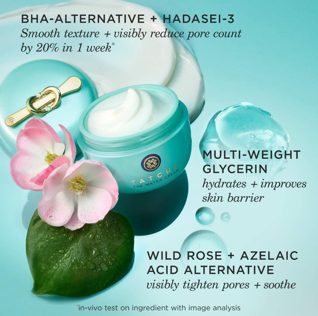 TATCHA The Jumbo Water Cream | Oil-Free Hydration & Pore Refining Moisturizer 75 ml