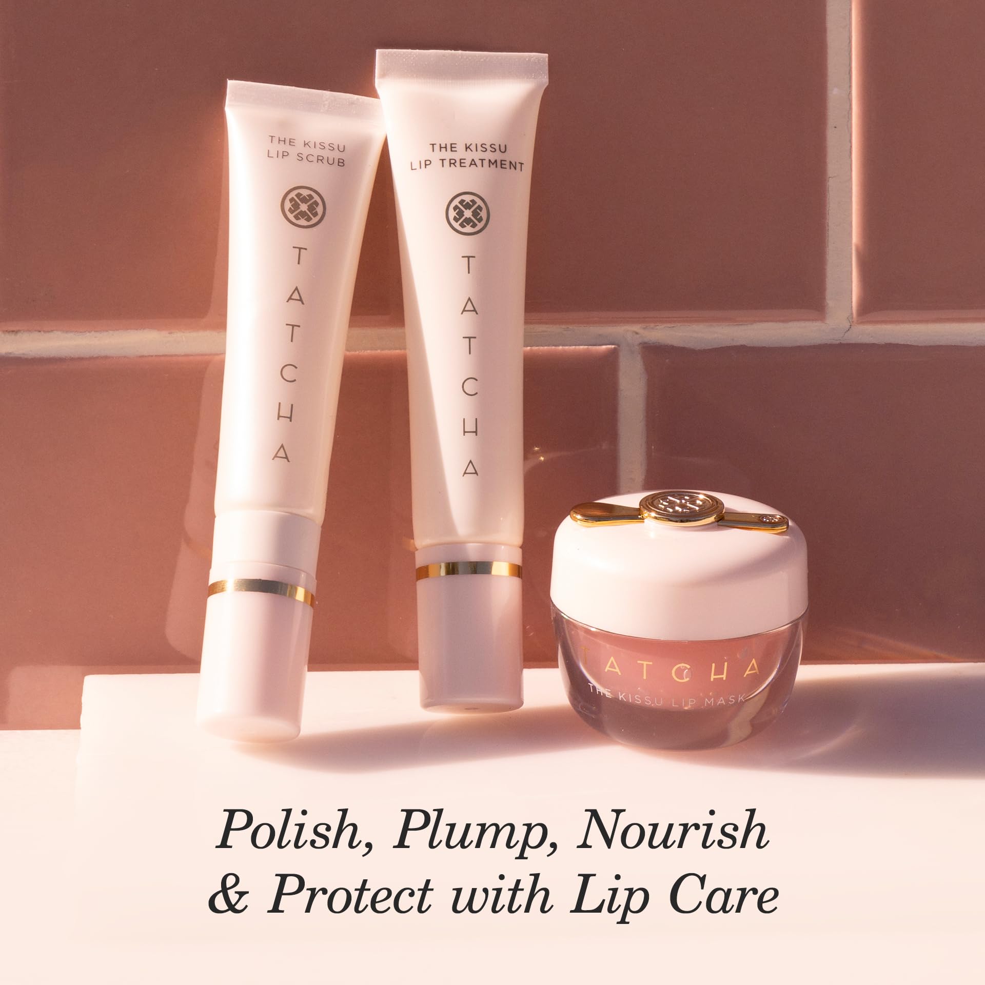 Tatcha Kissu Lip Scrub – Moisturizing Lip Exfoliant with Peach Seed Scrub