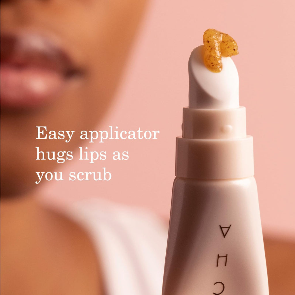 Tatcha Kissu Lip Scrub – Moisturizing Lip Exfoliant with Peach Seed Scrub