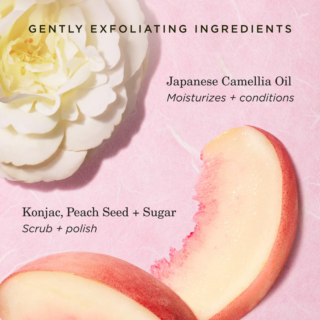 Tatcha Kissu Lip Scrub – Moisturizing Lip Exfoliant with Peach Seed Scrub