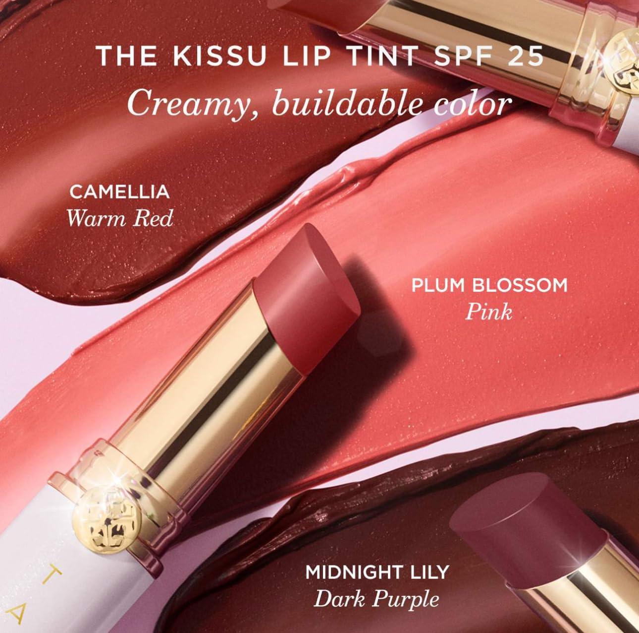 TATCHA Kissu Lip Tint SPF 25 Midnight Lily – Hydrating Tint Lip Sunscreen
