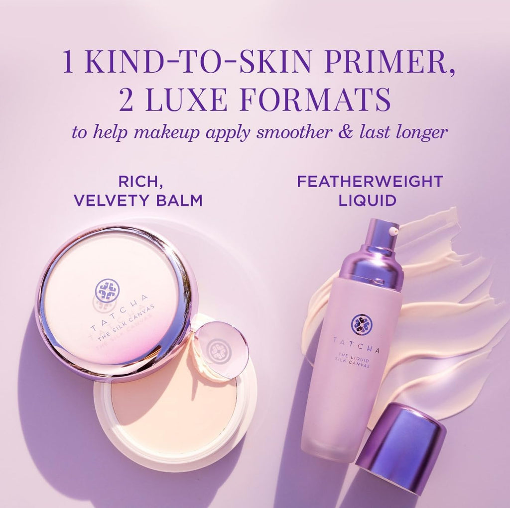 Tatcha Liquid Silk Canvas | Weightless Oil-Free Primer for Lasting Makeup | 30 ml