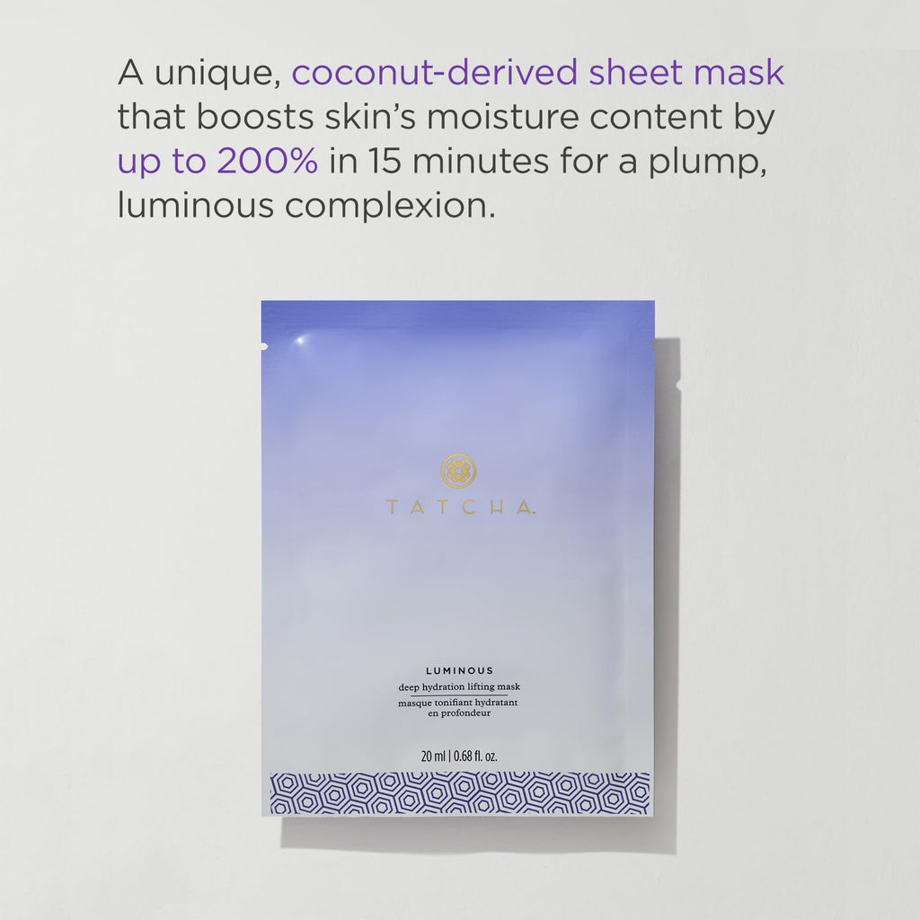 TATCHA Luminous Deep Hydration Lifting Mask | Up to 200% Moisture in 15 Minutes | 20 ml