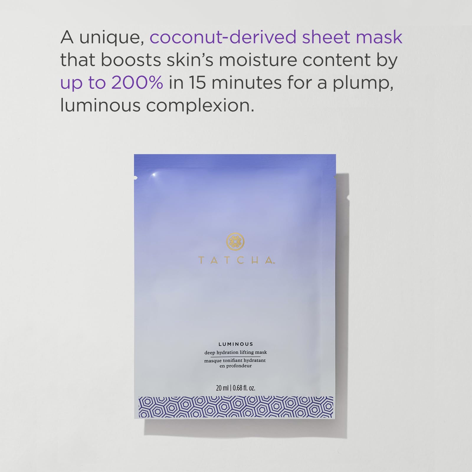 TATCHA Luminous Deep Hydration Lifting Mask | Up to 200% Moisture in 15 Minutes | 20 ml