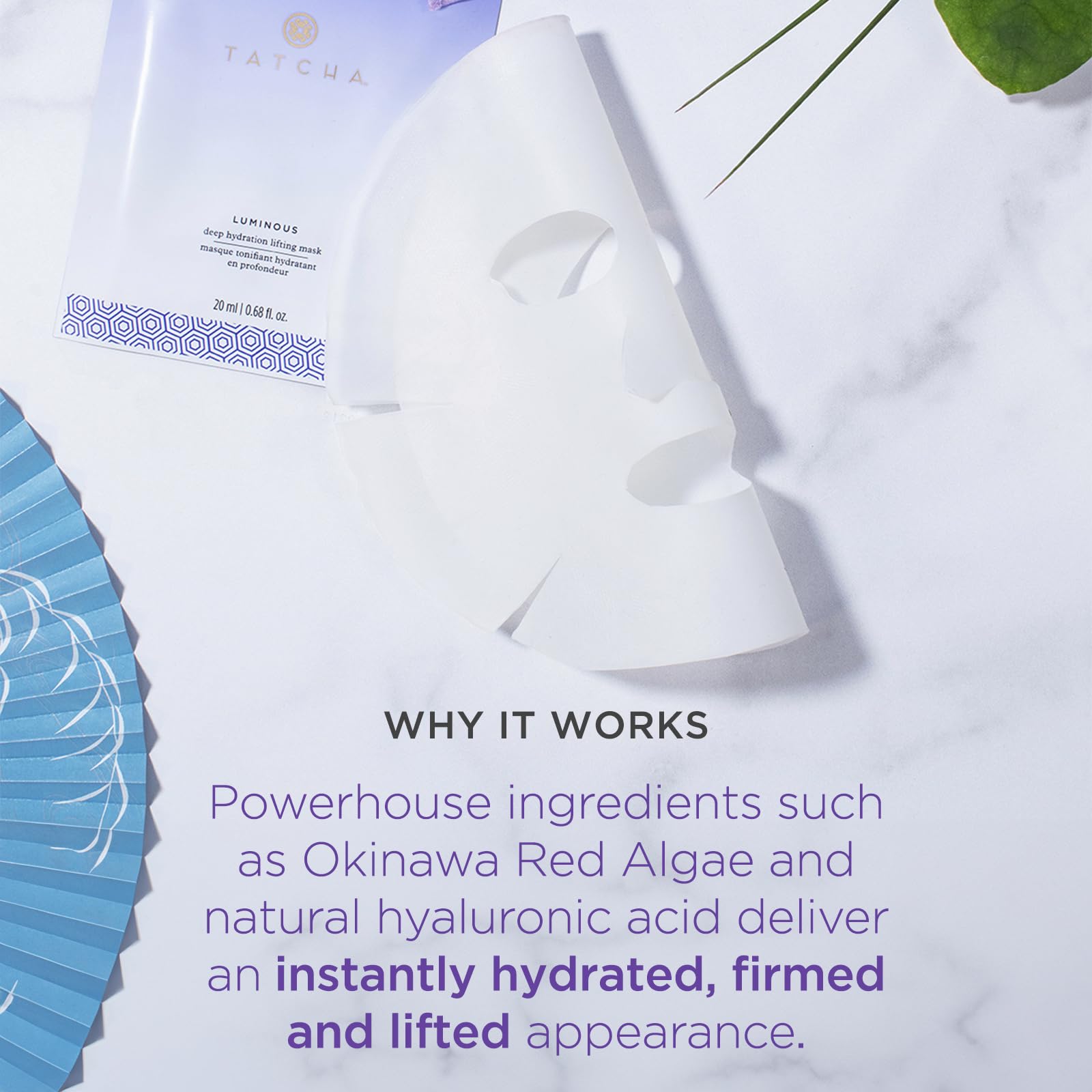 TATCHA Luminous Deep Hydration Lifting Mask | Up to 200% Moisture in 15 Minutes | 20 ml