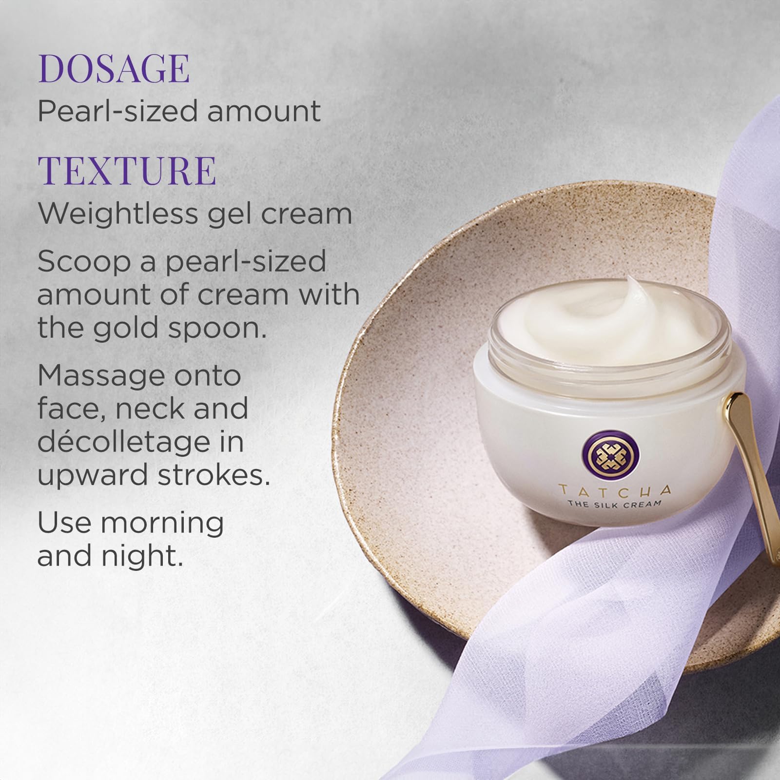 TATCHA Silk Cream Travel Size | Mini Hydrating Silk-Cream for Dry & Aging Skin | 15 ml