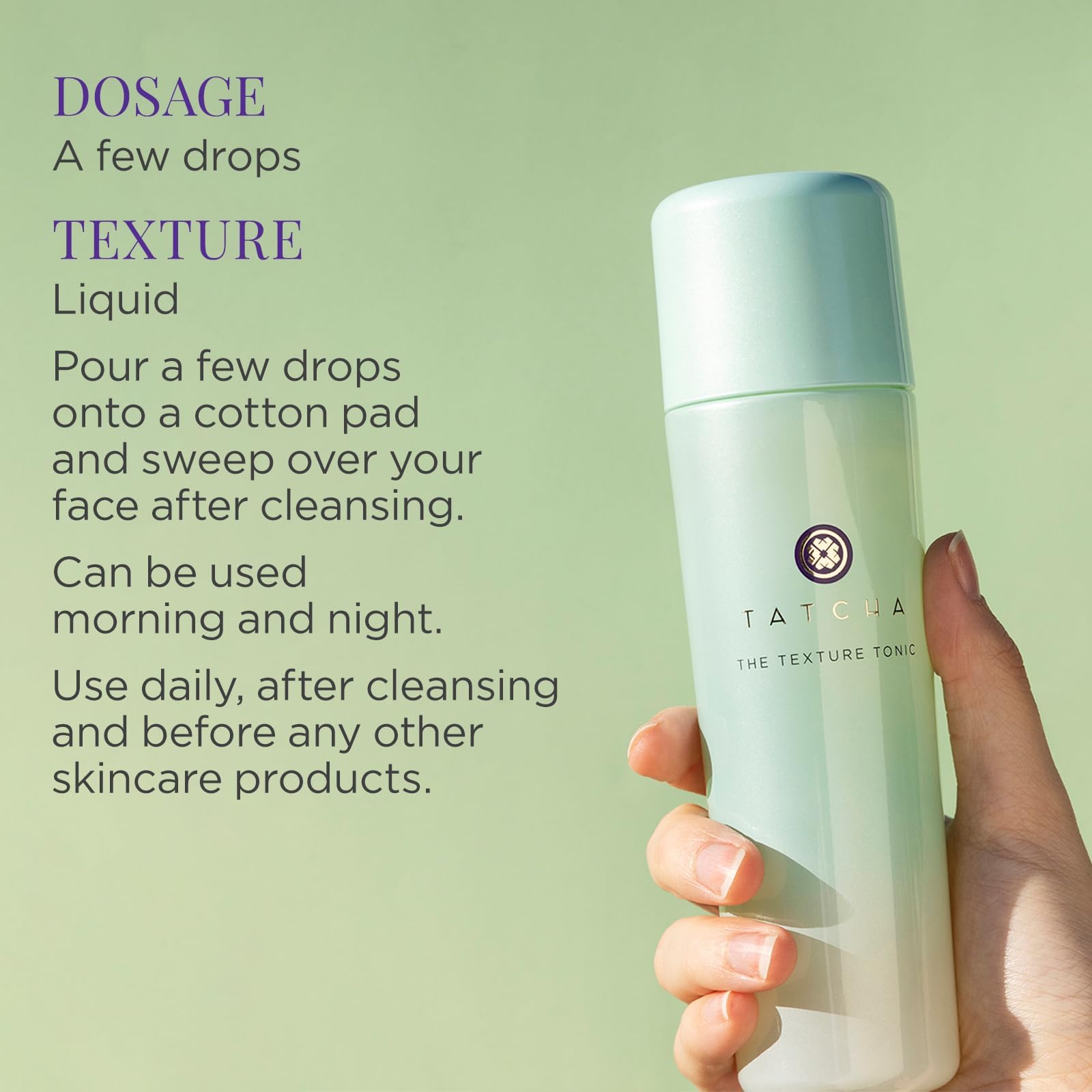 TATCHA The Texture Tonic | Liquid Exfoliating Treatment – 150 ml / 5.0 fl oz
