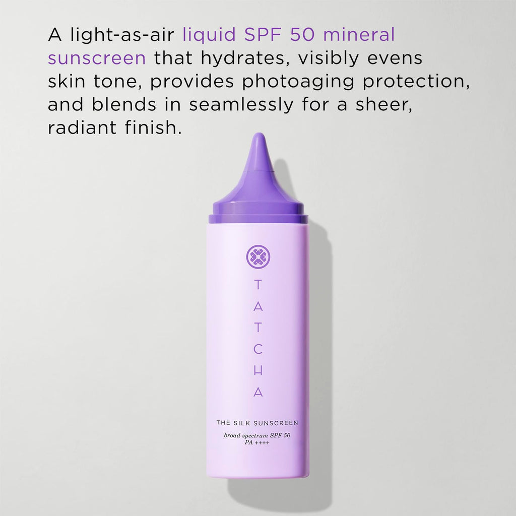 The Silk Sunscreen SPF 50 PA++++ | Weightless Hydrating Mineral Sunscreen – 50 ml | TATCHA