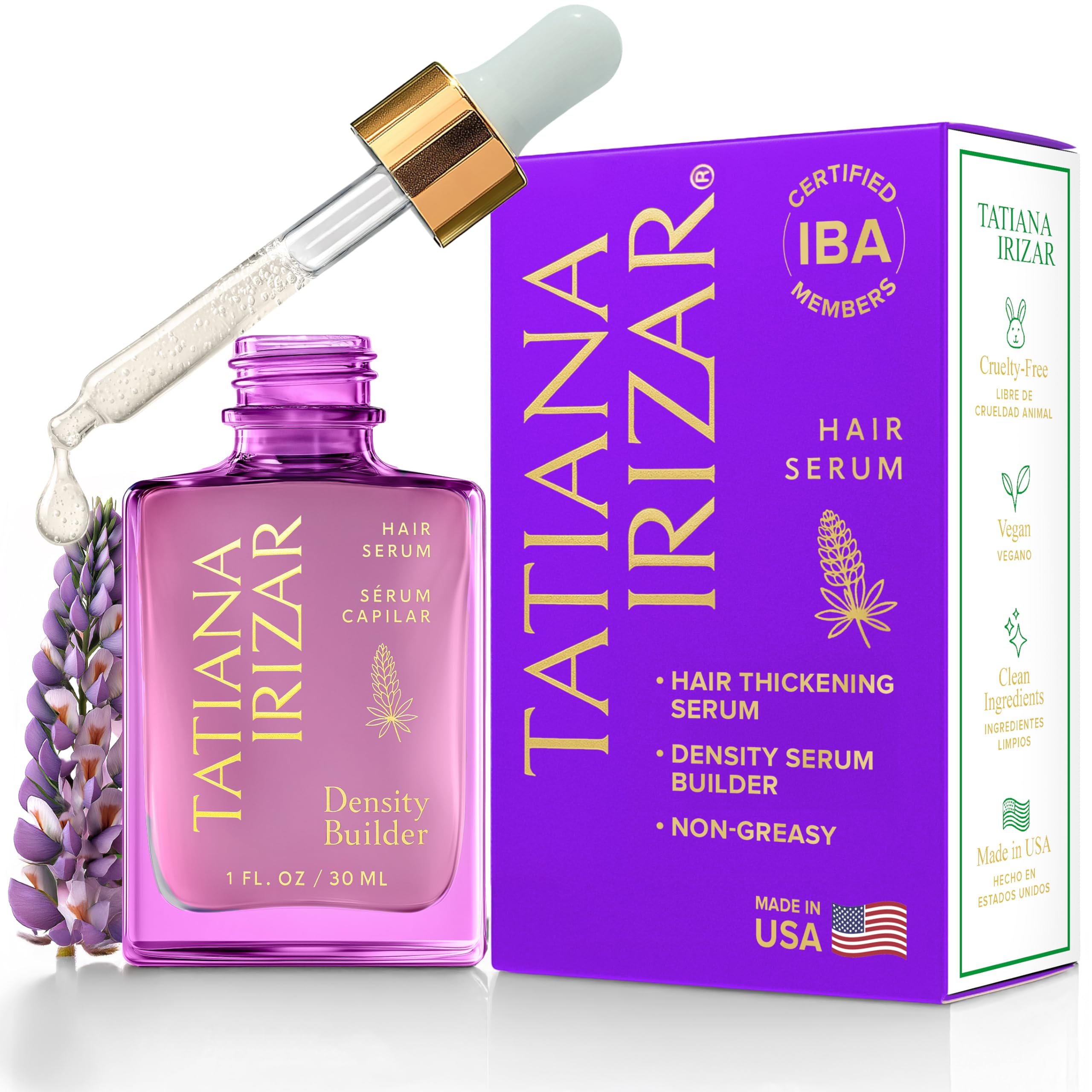 Tatiana Irizar Density Builder Hair Serum – Thickening for Women, USA Made, 30ml