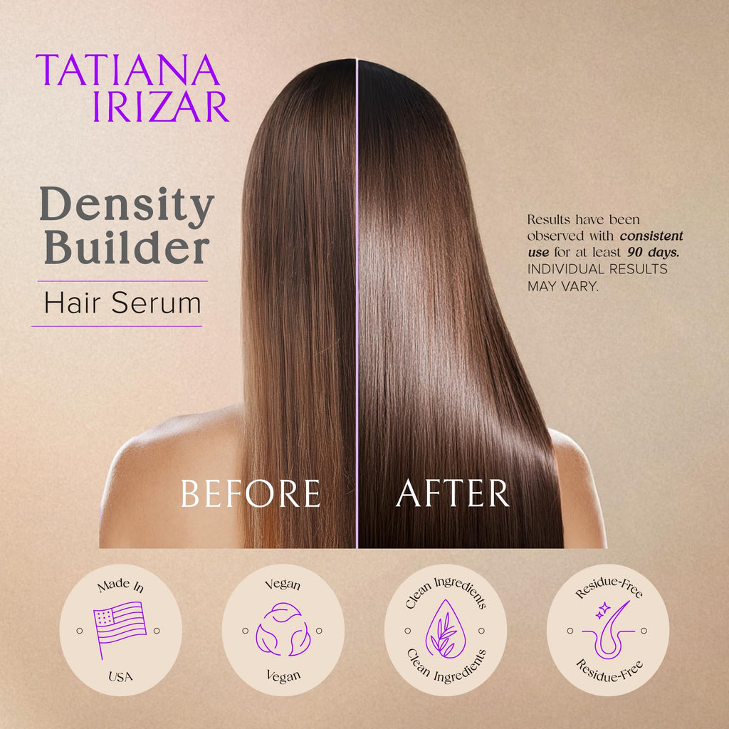 Tatiana Irizar Density Builder Hair Serum – Thickening for Women, USA Made, 30ml