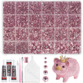Tatiwoo 20,000pcs Light Pink Flatback Rhinestones Kit — 2–6mm Crystal Gems for DIY Crafting