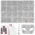 Tatiwoo 20000Pcs Silver Flatback Rhinestones Kit – Complete Bedazzling Tool Set
