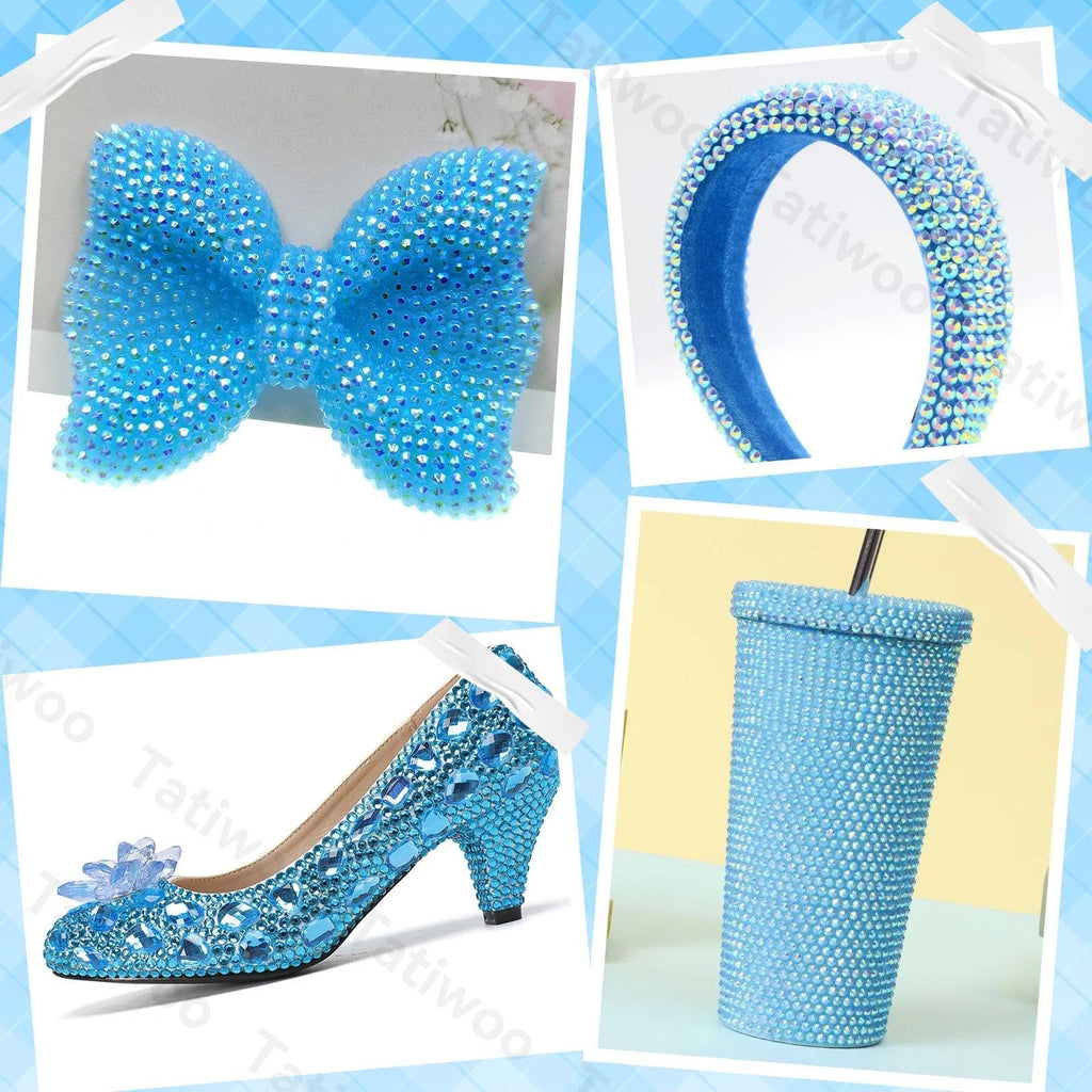 Tatiwoo 20000Pcs Blue Flatback Jelly Resin Rhinestones – Mixed Sizes for DIY Crafts