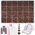 Tatiwoo 20,000 Bronze Tan Flatback Rhinestones Kit for DIY Crafting & Decor