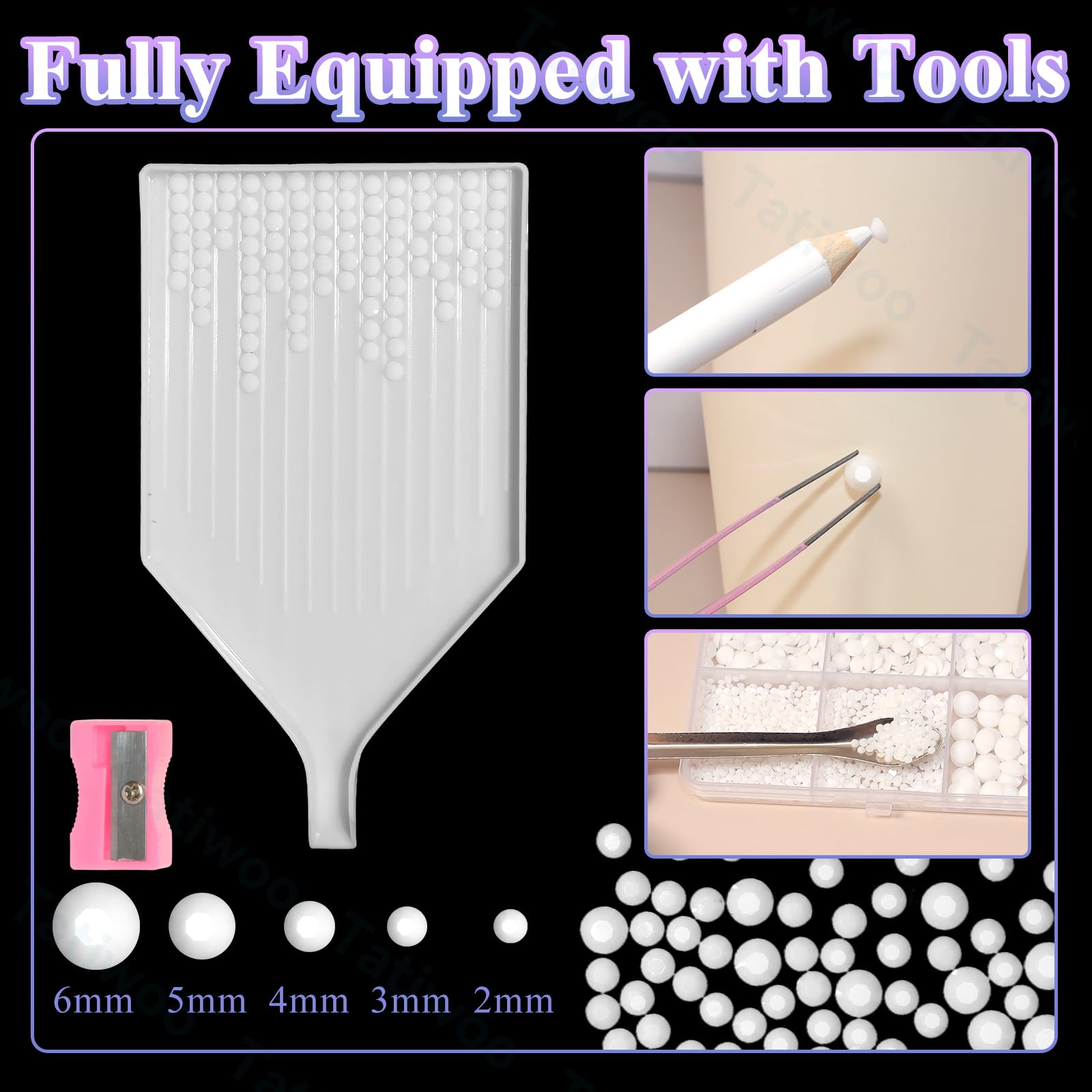Tatiwoo 20,000 Pcs White Flatback Jelly Resin Rhinestones – Mixed Sizes for DIY Crafts, Face Makeup, Tumblers