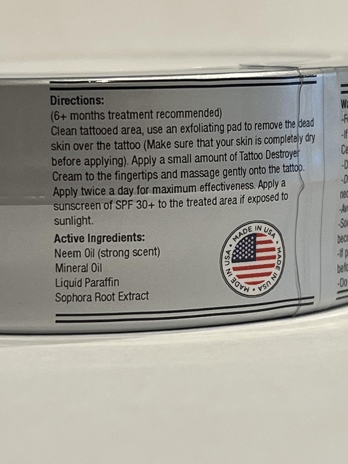 Tattoo Destroyer: Natural Fading Cream for Tattoo Removal – 3 Month Supply