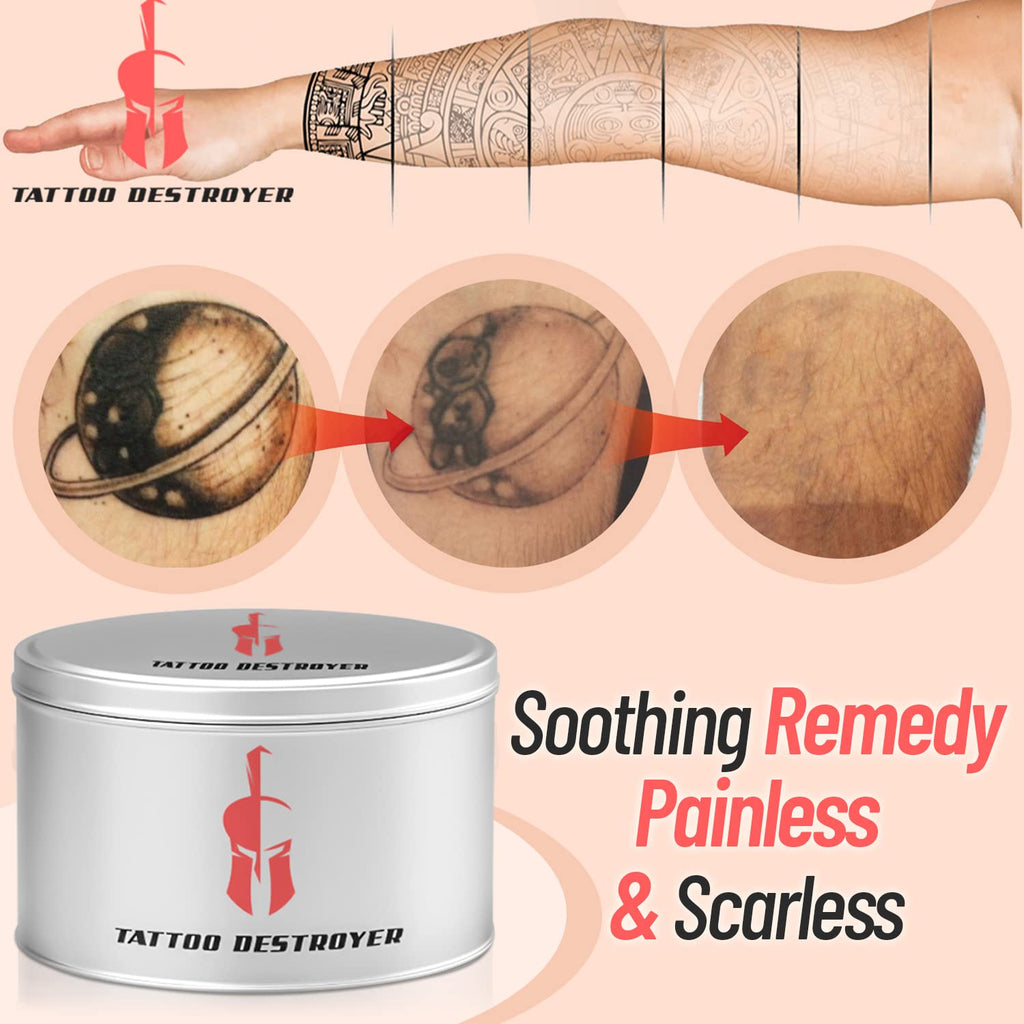 Tattoo Destroyer: Natural Fading Cream for Tattoo Removal – 3 Month Supply