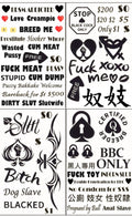 Tavens BBC Queen of Spades QoS 4 Sheets Temporary Tattoos – 57 Counts, 15x21cm