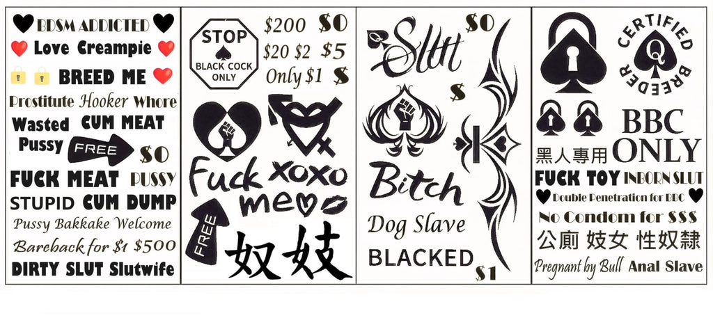 Tavens BBC Queen of Spades QoS 4 Sheets Temporary Tattoos – 57 Counts, 15x21cm
