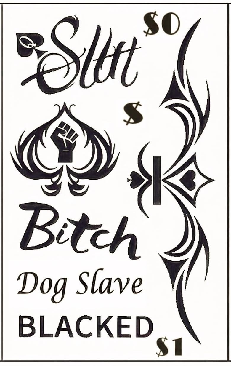 Tavens BBC Queen of Spades QoS 4 Sheets Temporary Tattoos – 57 Counts, 15x21cm