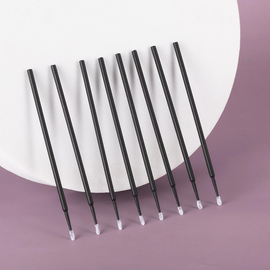 Tbestmax 3000 Pcs Micro Applicator Brushes & Swabs for Eyelash Extensions - Disposable Mascara Wands (Black)